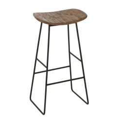 Jline Objets De Décoration | - - tabouret de bar en teck recyclé