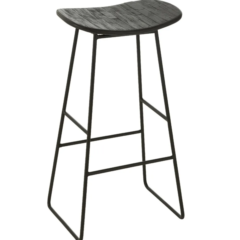 Jline Objets De Décoration | - - tabouret rectangulaire en teck recyclé