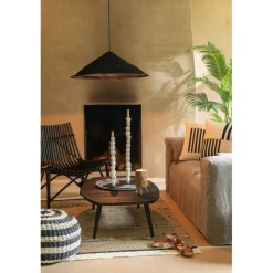 J-line Entretien De La Maison | - Tapis tressé en feuille de palme marron 215x151x1 cm