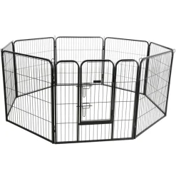 Kerbl Cages Et Accessoires | - Enclos d'extérieur avec porte pour animaux de compagnie noir