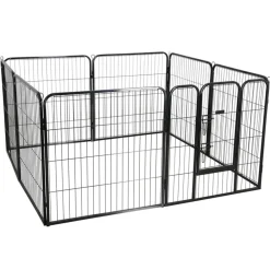 Kerbl Cages Et Accessoires | - Enclos d'extérieur avec porte pour animaux de compagnie noir