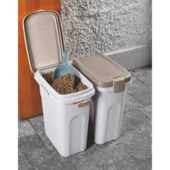 Kerbl Gamelles Et Autres Accessoires | - - conteneur - petfood - brun/blanc - 15l