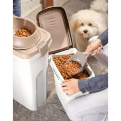Kerbl Gamelles Et Autres Accessoires | - - conteneur - petfood - brun/blanc - 15l