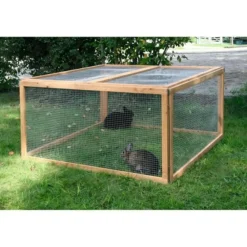 Kerbl - - enclos extérieur pour rongeurs - vario bois - grillage fin - dimensions 120x120x59cm Clearance