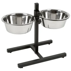 Kerbl Gamelles Et Autres Accessoires | - Mangeoires d'animaux de compagnie avec support 2x2,8 l 43cm noir