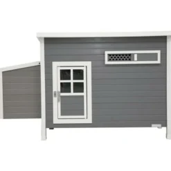Kerbl - Poulailler barney plastique 137x73x83 cm gris et blanc 423474 Hot