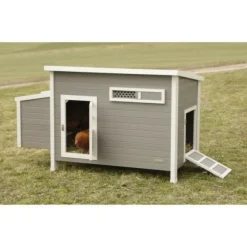 Kerbl - Poulailler barney plastique 137x73x83 cm gris et blanc 423474 Hot