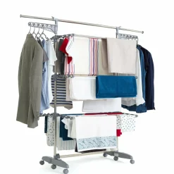 Kitchen Move Entretien De La Maison | - Etendoir à linge extra gris acier 30m