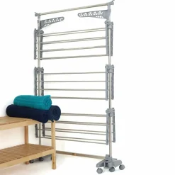 Kitchen Move Entretien De La Maison | - Etendoir à linge extra gris acier 25m