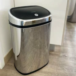 Kitchen Move - Poubelle de cuisine push city argent acier inoxydable 58 l Hot