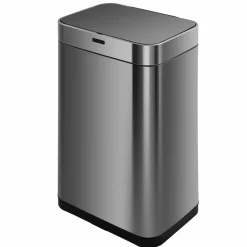 Kitchen Move - Poubelle de cuisine automatique upper gris acier inoxydable 60 l Sale