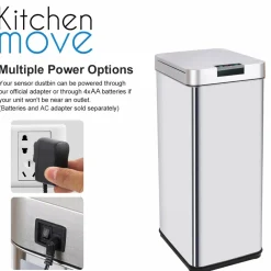 Kitchen Move Entretien De La Maison | - Poubelle de cuisine automatique parkside argent acier inoxydable 50 l