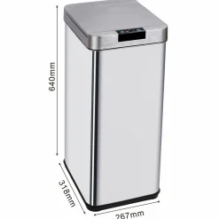 Kitchen Move Entretien De La Maison | - Poubelle de cuisine automatique parkside argent acier inoxydable 50 l