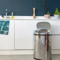 Kitchen Move Entretien De La Maison | - Poubelle de cuisine automatique majestic argent acier inoxydable 68l