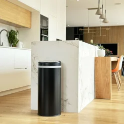 Kitchen Move Entretien De La Maison | - Poubelle de cuisine automatique soho noir acier inoxydable 42 l