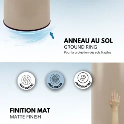 Kitchen Move Entretien De La Maison | - Poubelle de cuisine automatique soho taupe acier inoxydable 42 l