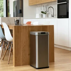 Kitchen Move Entretien De La Maison | - Poubelle de cuisine automatique silverlake argent acier inoxydable 60 l