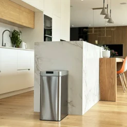 Kitchen Move Entretien De La Maison | - Poubelle de cuisine automatique silverlake argent acier inoxydable 60 l