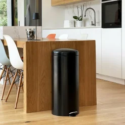 Kitchen Move - Poubelle de cuisine à pédale urban noir acier inoxydable 30 l
