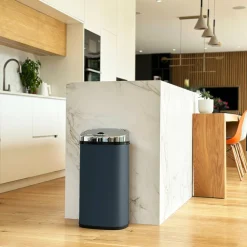 Kitchen Move Entretien De La Maison | - Poubelle de cuisine automatique largo gris acier inoxydable 42 l