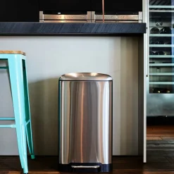 Kitchen Move Entretien De La Maison | - Poubelle de cuisine à pédale greenwich argent acier inoxydable 30 l