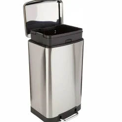 Kitchen Move Entretien De La Maison | - Poubelle de cuisine à pédale greenwich argent acier inoxydable 40 l