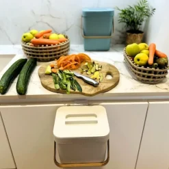 Kitchen Move Entretien De La Maison | - Poubelle de table boden blanc plastique recyclé 24.5cm