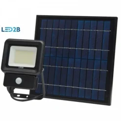 Kobi - Projecteur extérieur solaire 10w 700 lumens détecteur de mouvement led blanc froid 6500k professionnel Discount