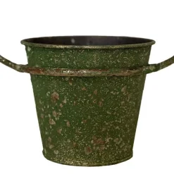La Grande Prairie Pots Et Jardinières | - Cache pot vert de gris 21x13x29cm