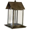 La Grande Prairie Oiseaux Du Jardin | - Mangeoire oiseau fer vitrée 19x19x29cm
