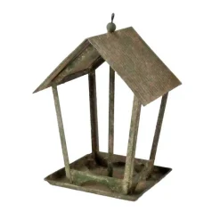 La Grande Prairie Oiseaux Du Jardin | - Mangeoire oiseau fer vitrée 19x19x29cm