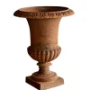 La Grande Prairie Pots Et Jardinières | - Petit vase médicis fonte rouille 34x34x43cm