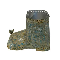 La Grande Prairie - Vase boots fer patiné 20x17x16cm Discount