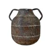 La Grande Prairie - Vase fer marron patiné 29x25x28cm Discount