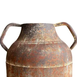 La Grande Prairie - Vase fer marron patiné 29x25x28cm Discount