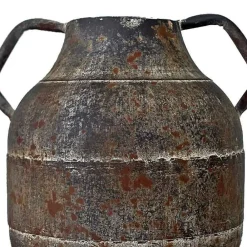 La Grande Prairie - Vase fer marron patiné 29x25x28cm Discount
