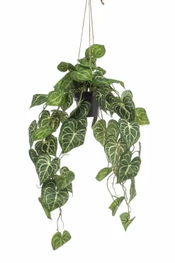 La Green Touch Fleurs Et Plantes Artificielles | - Anthurium clarinerdium plante artificielle - h80cm, ø18cm