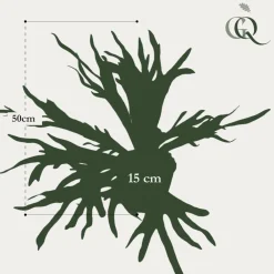 La Green Touch - Platycerium plante artificielle- h50cm, ø15cm Best