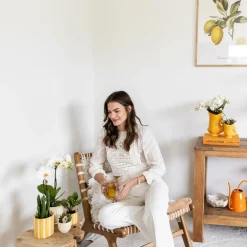 La Green Touch Cache-Pots Et Bacs D'Intérieur | - Pot décoratif granada - jaune