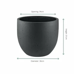 La Green Touch - Pot grigio new egg anthracite 36 cm Discount