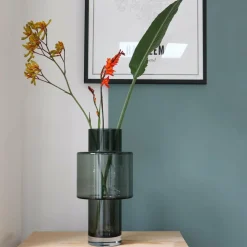 La Green Touch - Vase en verre gris - h40cm, ø20cm Sale
