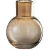 Lana Deco Vases Et Coupes | - Vase boule design en verre "goulot" 19cm marron