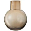 Lana Deco Vases Et Coupes | - Vase boule design en verre "goulot" 29cm marron