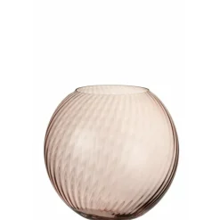 Lana Deco Vases Et Coupes | - Vase design en verre "canne rond" 25cm rose