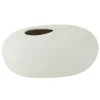 Lana Deco Vases Et Coupes | - Vase design "ovale céramique" 25cm blanc mat