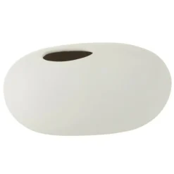 Lana Deco Vases Et Coupes | - Vase design "ovale céramique" 25cm blanc mat