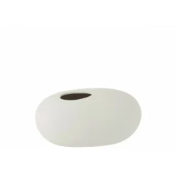 Lana Deco Vases Et Coupes | - Vase design "ovale céramique" 25cm blanc mat