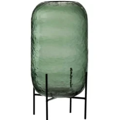 Lana Deco - Vase design sur pied "irrégulier" 30cm vert Sale