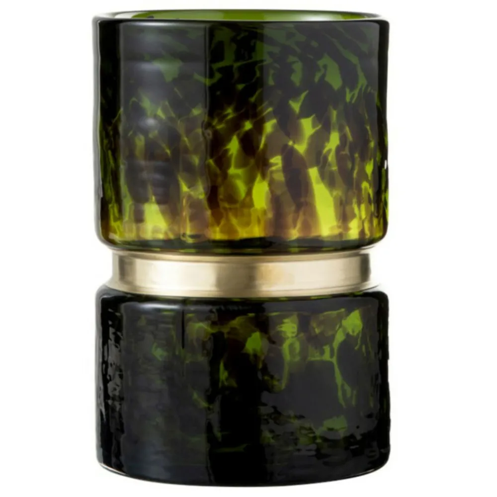 Lana Deco - Vase rond design "tâche winter" 23cm vert