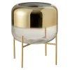 Lana Deco - Vase sur pied design "oceanne" 24cm or New